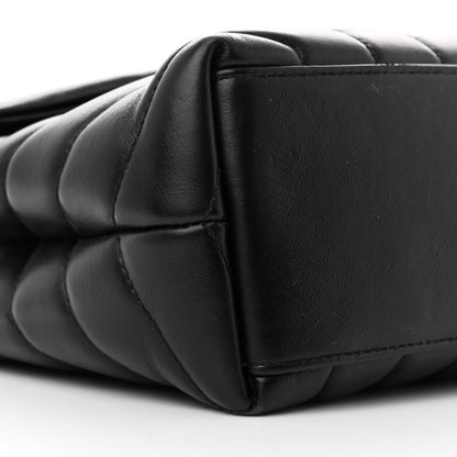 Saint Laurent Calfskin Y Quilted Monogram Small Loulou Chain Satchel Black 10 of 13