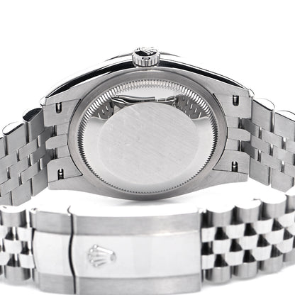 Rolex Stainless Steel 36mm Oyster Perpetual Datejust Watch Bright Black 126200 4 of 4