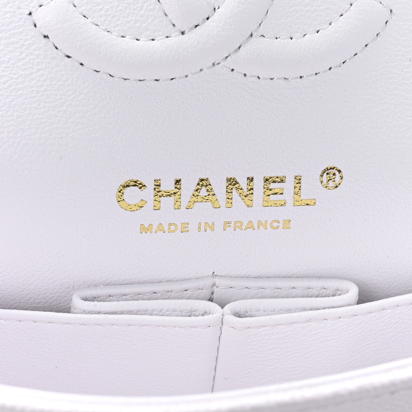 Caviar Quilted Small Double Flap White