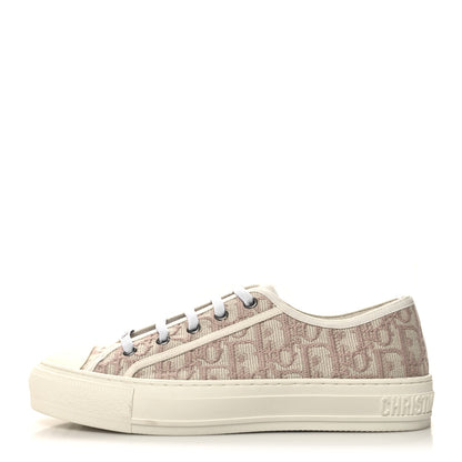 Christian Dior Canvas Oblique Walk'N'Dior Low Top Sneakers 39.5 Powder Nude 1 of 11