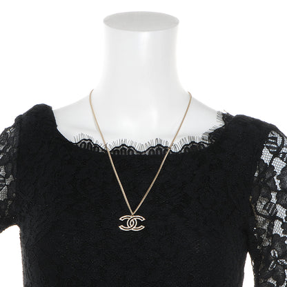 Chanel Crystal CC Necklace Gold 2 of 4