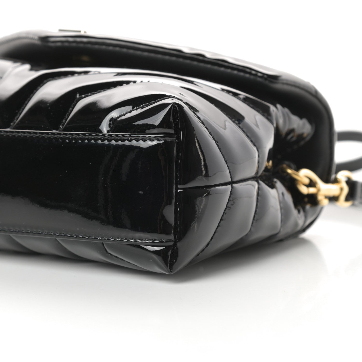 Saint Laurent Patent Y Quilted Monogram Toy Loulou Crossbody Bag Black 10 of 10