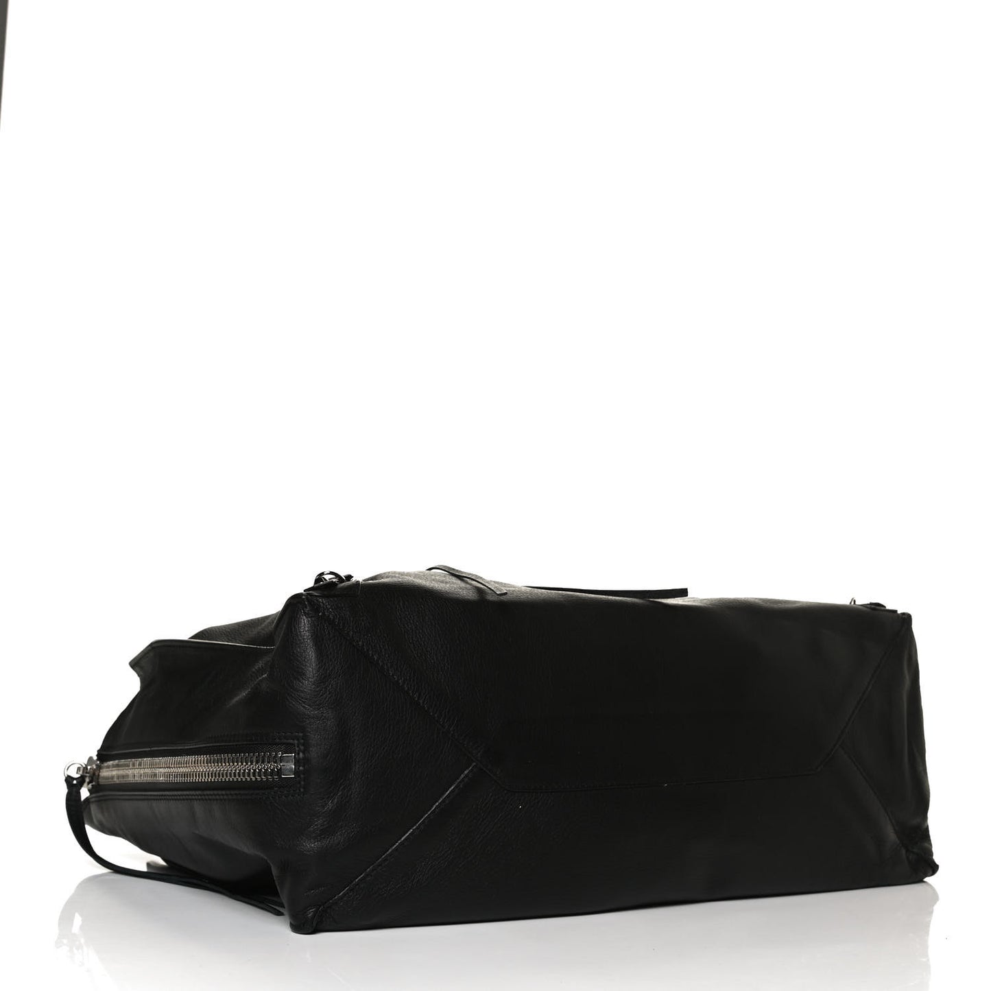 Supple Calfskin Papier A4 Zip Around Tote Black