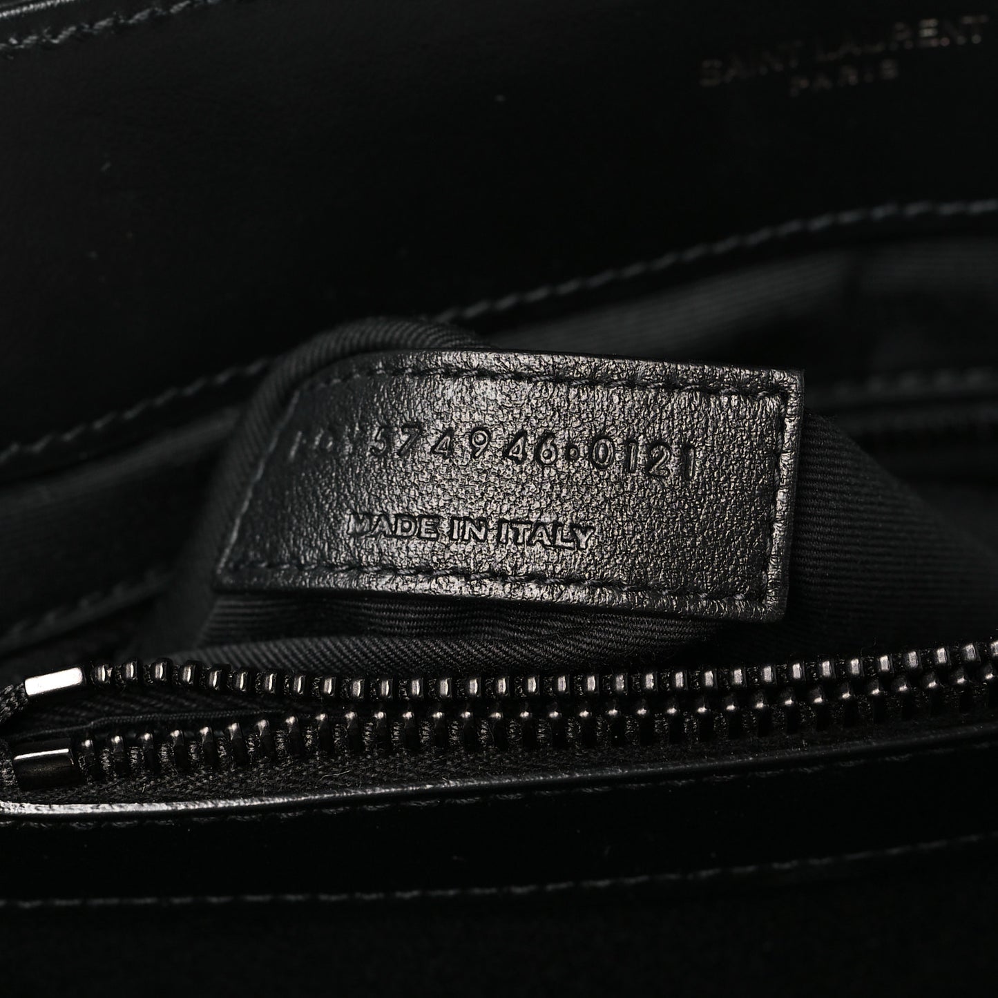 Calfskin Y Quilted Monogram Monochrome Medium Loulou Chain Satchel Black