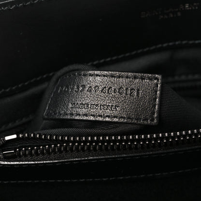 Saint Laurent Calfskin Y Quilted Monogram Monochrome Medium Loulou Chain Satchel Black 7 of 9