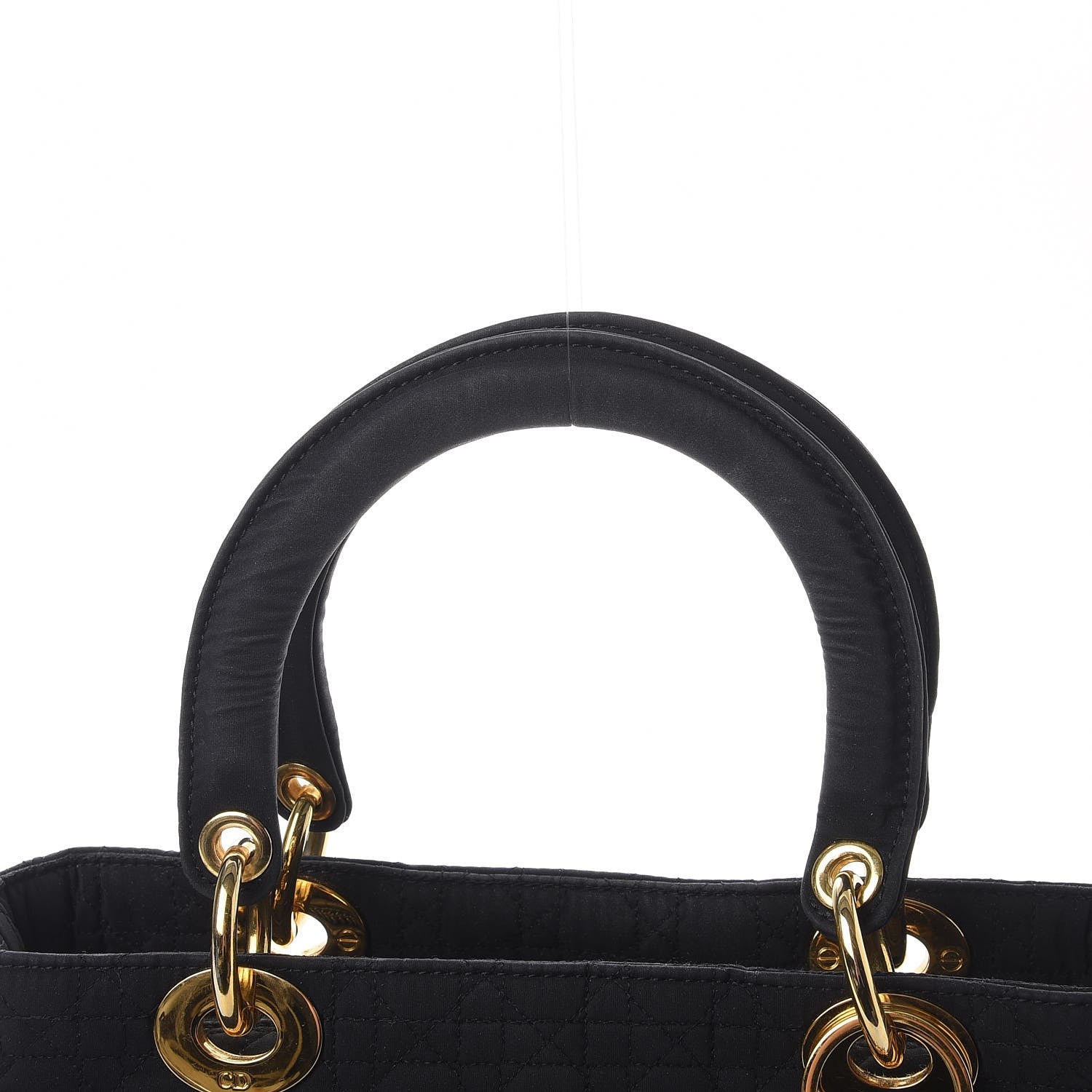 Christian Dior Nylon Cannage Medium Lady Dior Black 9 of 12