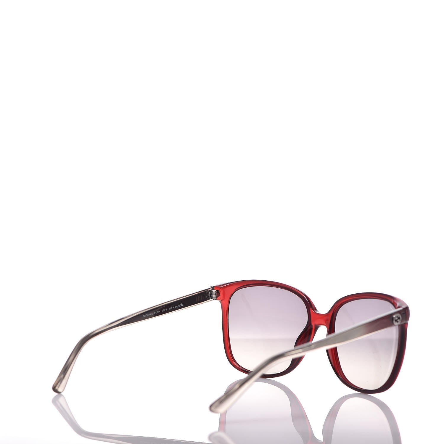 Gucci Square Frame Oversized Sunglasses GG3696/S Red 4 of 7