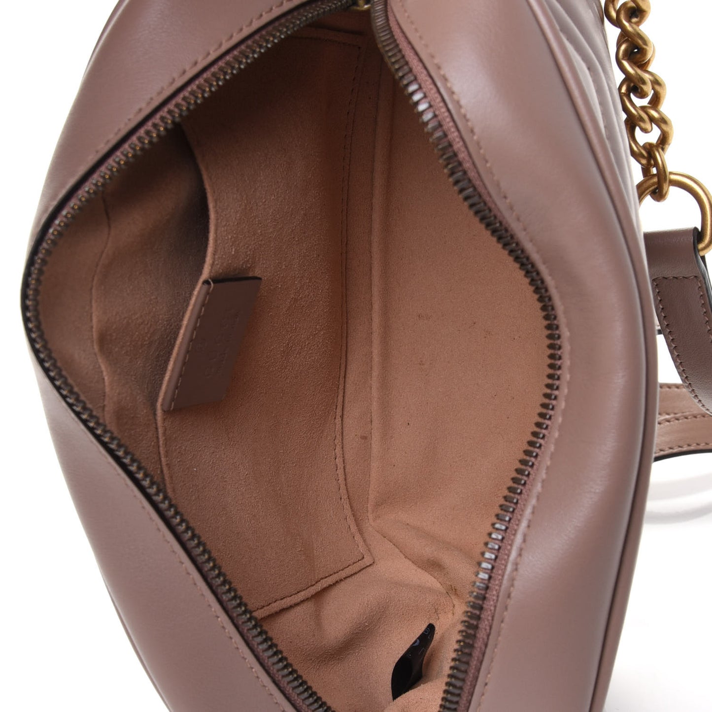 Calfskin Matelasse Small GG Marmont Chain Shoulder Bag Porcelain Rose