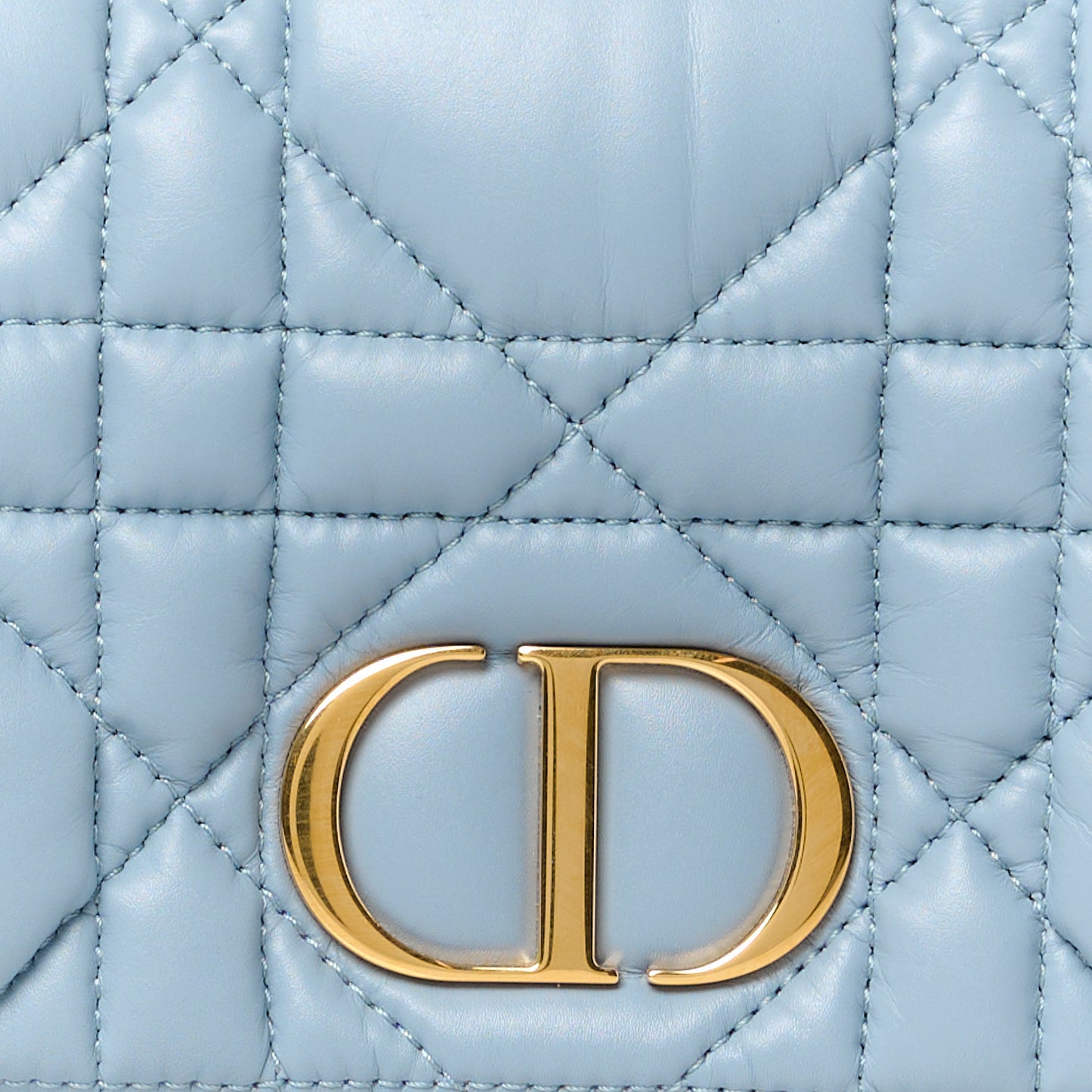 Calfskin Macrocannage Mini Caro Bag Cloud Blue