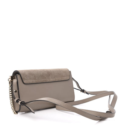 Chloe Suede Calfskin Mini Faye Shoulder Bag Motty Grey 3 of 10