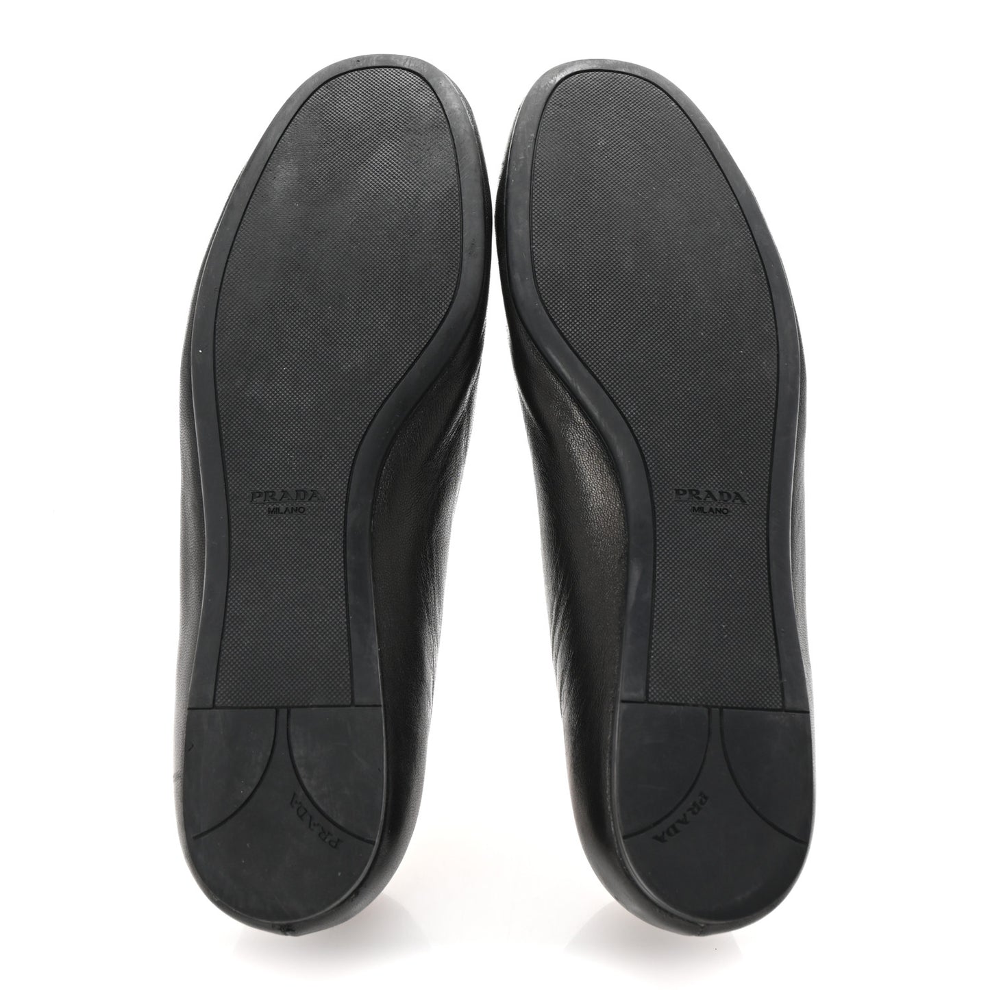 Nappa Logo Bow Ballerina Flats 37.5 Black
