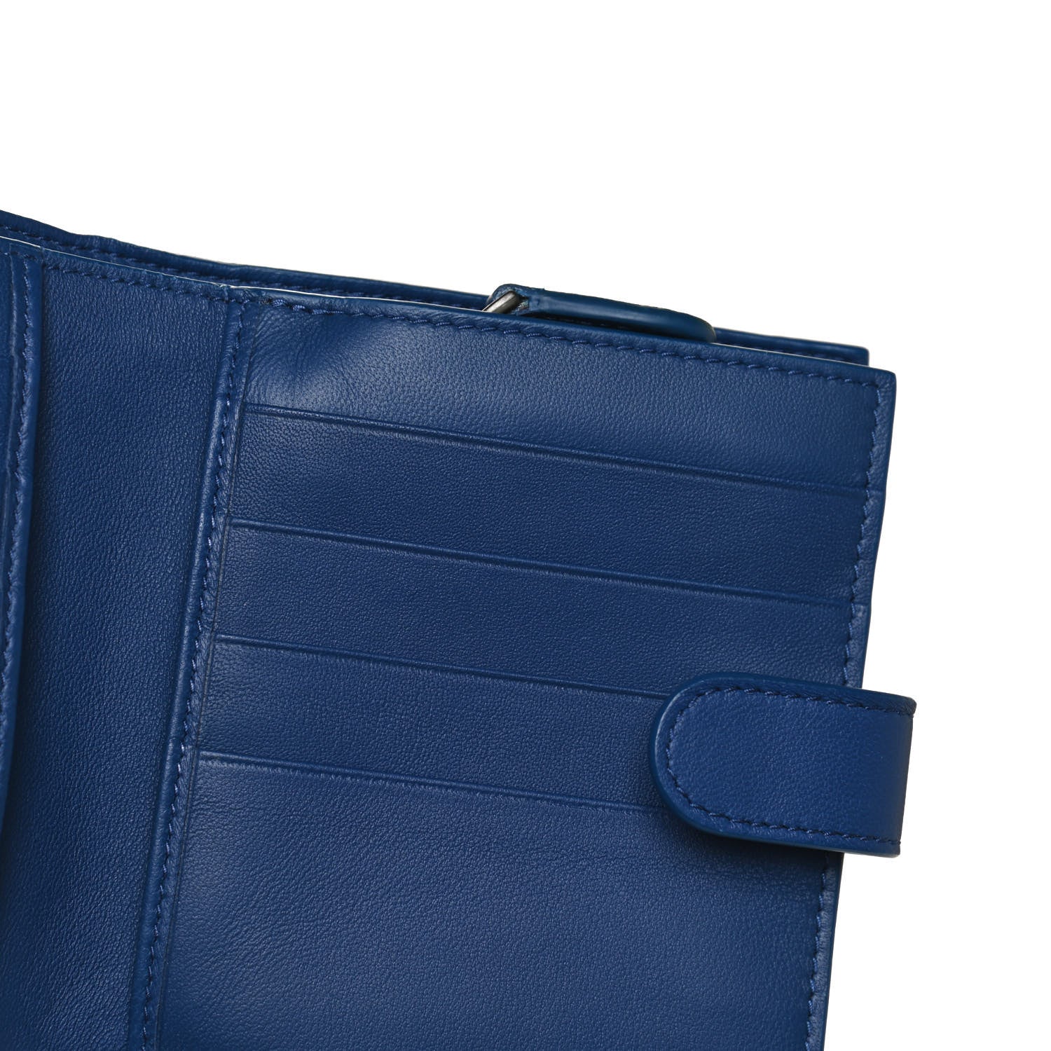 Bottega Veneta Nappa Intrecciato Mini Wallet Blue 10 of 11