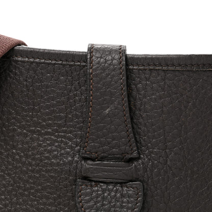 Hermes Taurillon Clemence Evelyne GM Chocolate 10 of 15