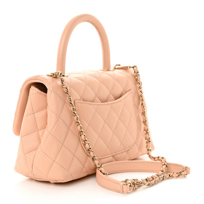 Chanel Caviar Quilted Mini Coco Handle Flap Light Pink 3 of 10