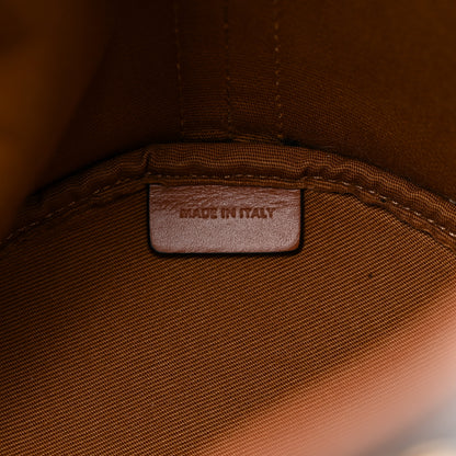 Celine Triomphe Canvas Calfskin Small Drawstring Bucket Bag Tan 7 of 10