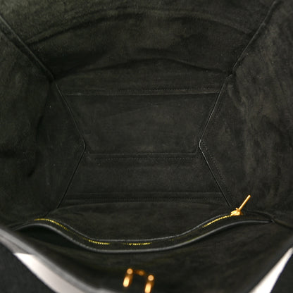 Celine Soft Grained Calfskin Sangle Bucket Bag Black 5 of 8