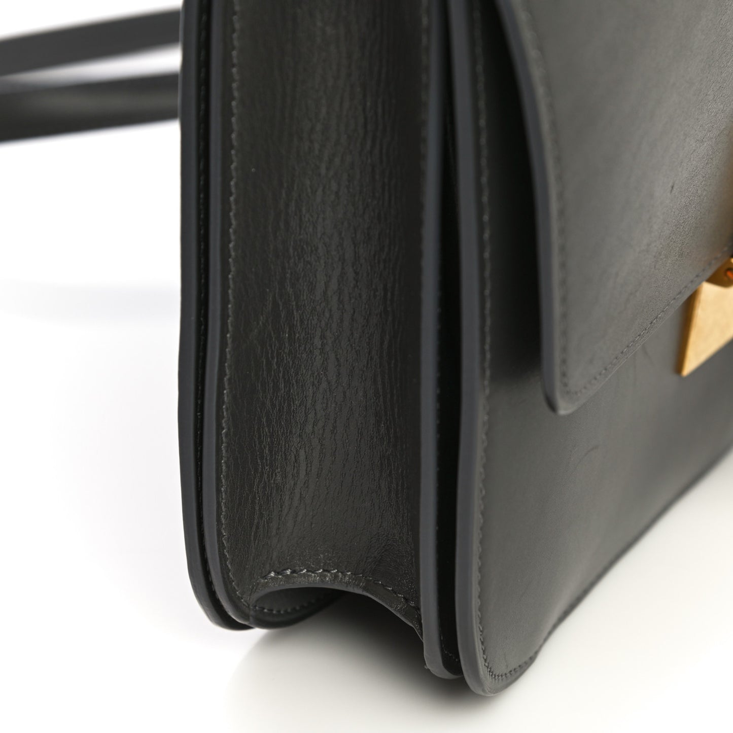 Box Calfskin Medium Classic Box Flap Bag Grey