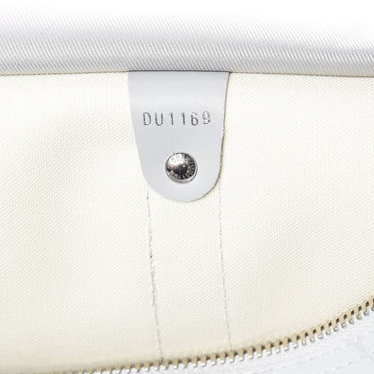 Louis Vuitton Monogram Logo Keepall Bandouliere 50 White 7 of 19
