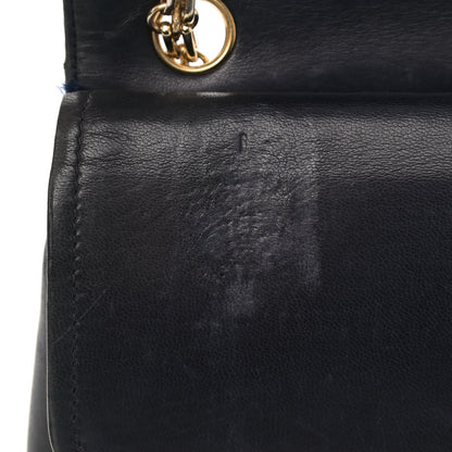 Chanel Lambskin Quilted Medium Double Flap Bijoux Chain Navy 10 of 11