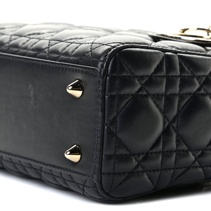 Christian Dior Lambskin Cannage Small Lucky Badges My Lady Dior Navy 6 of 13