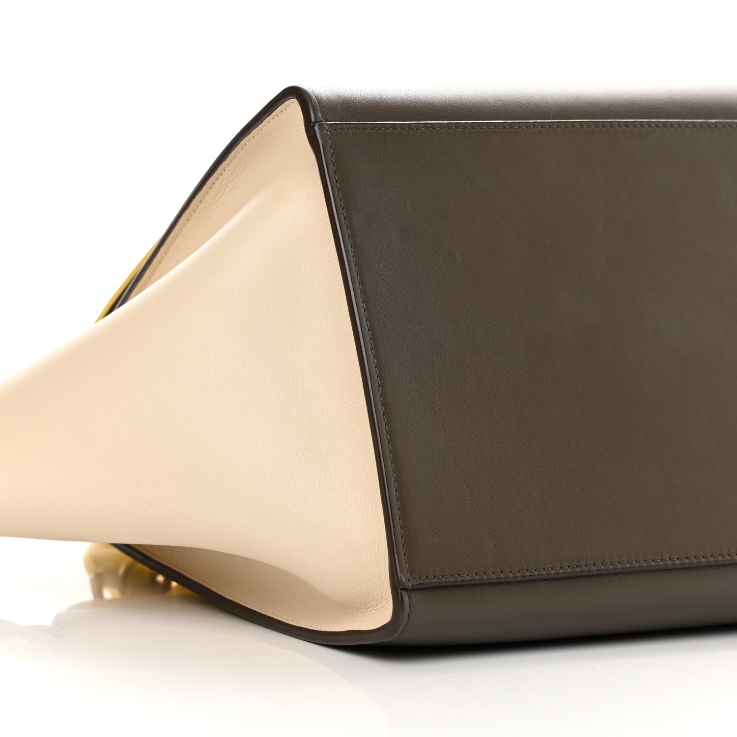 Celine Elephant Calfskin Small Tri-Color Trapeze Yellow 8 of 14