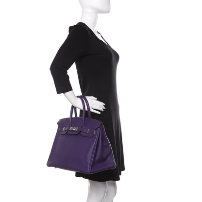 Hermes Togo Birkin 35 Iris 2 of 10