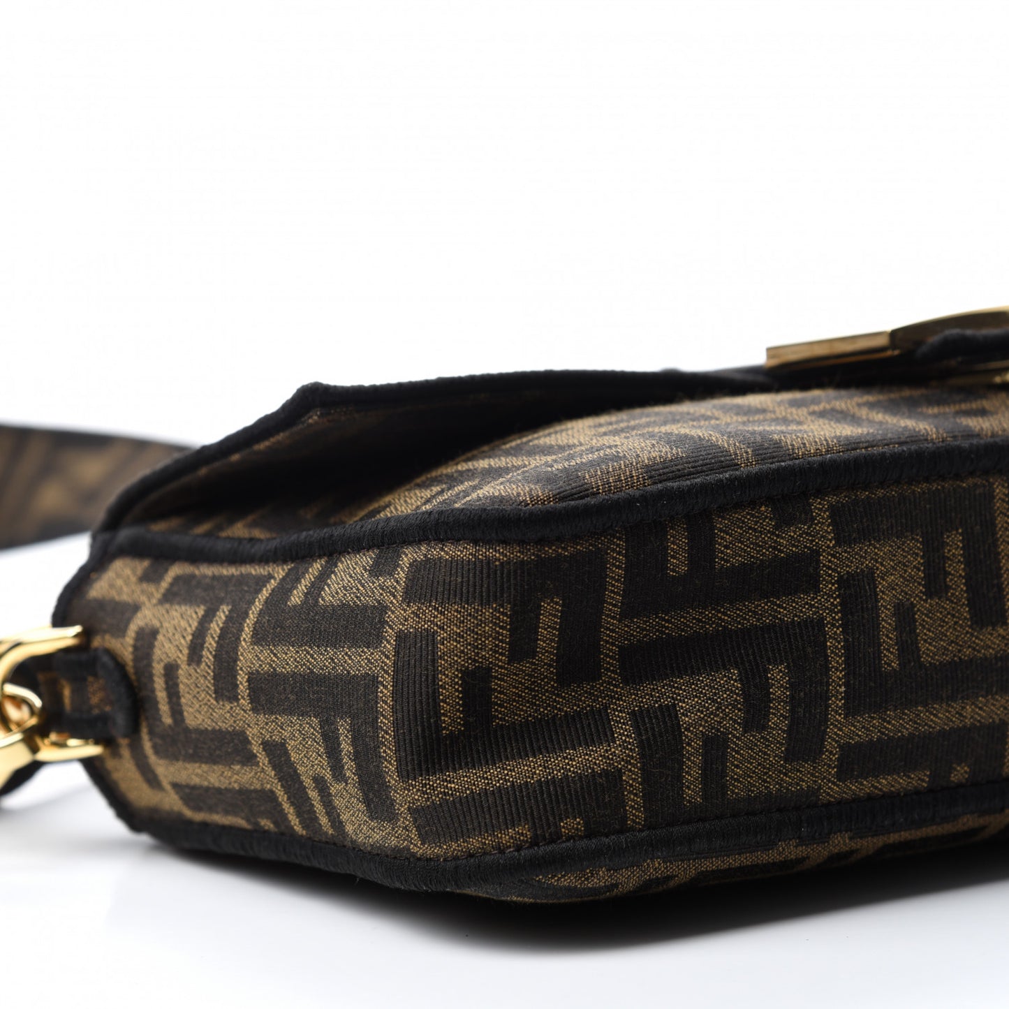 Fabric Jacquard FF 1974 Medium Baguette Tobacco Moro Black