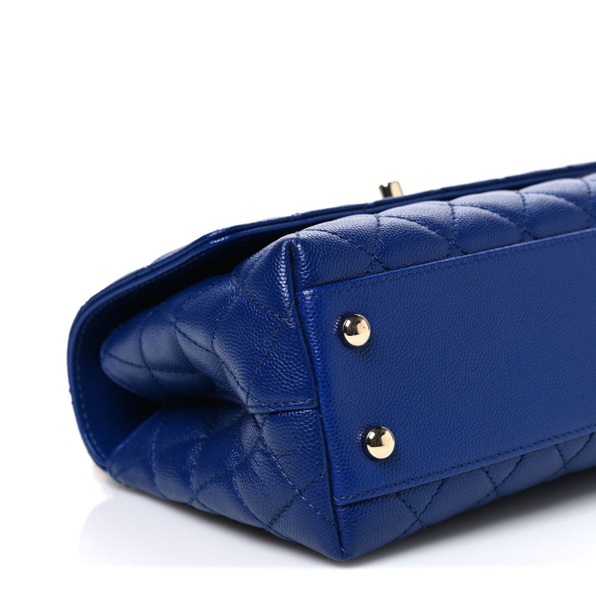 Caviar Quilted Mini Coco Handle Flap Blue