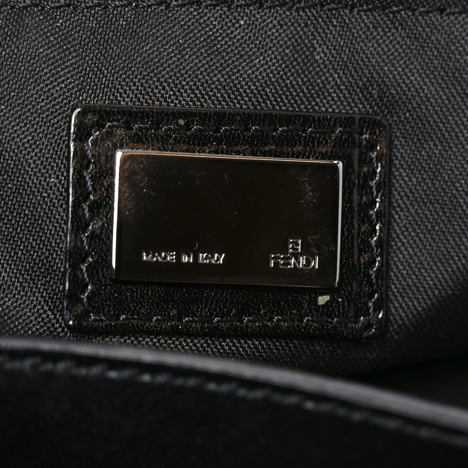 Fendi Zucchino Vitello Medium Chef Hobo Black 6 of 9