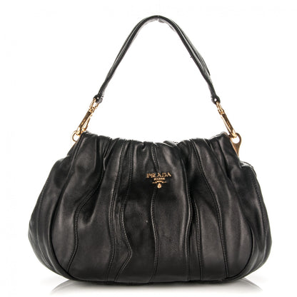 Prada Nappa Mordore Stripes Shoulder Bag Nero Black 1 of 7