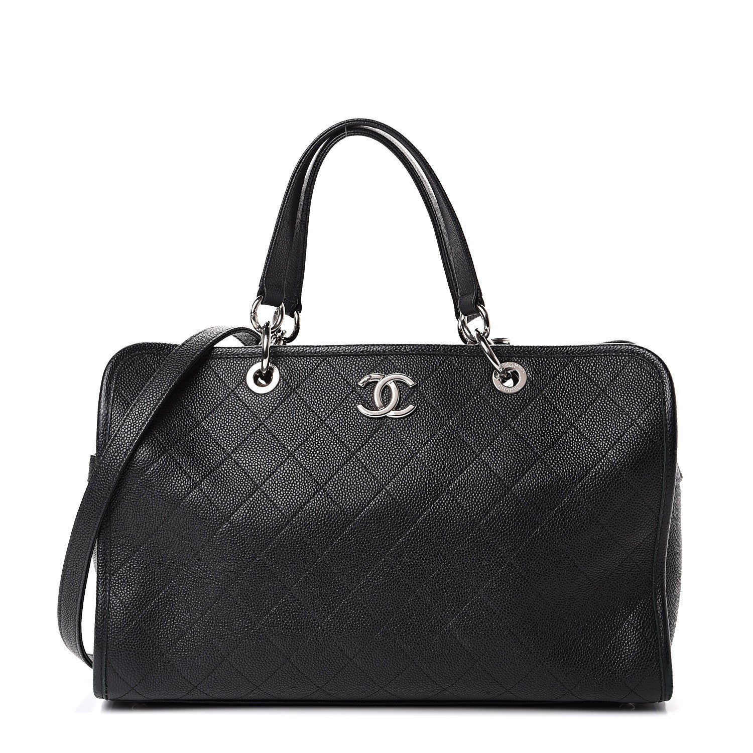 Chanel Caviar Stitched Shopping Tote Black 2 of 14