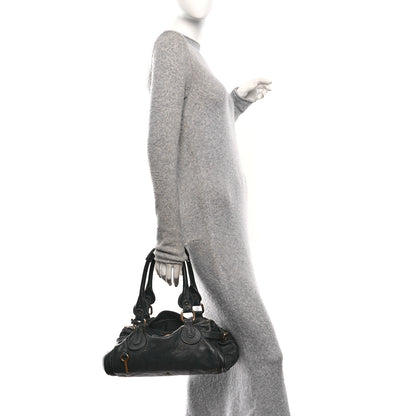 Chloe Calfskin Medium Paddington Satchel Bleu Nuit 2 of 10