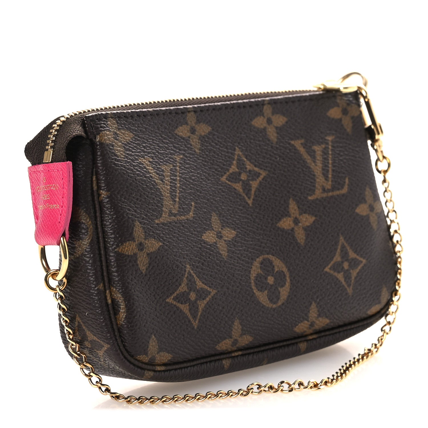 Louis Vuitton Monogram 2019 Christmas Animation Mini Courchevel Pochette Accessories Fuchsia 3 of 10