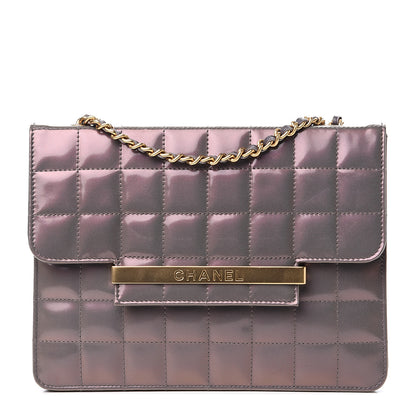 Chanel Patent Chocolate Bar Evening Bag Lilac 1 of 9