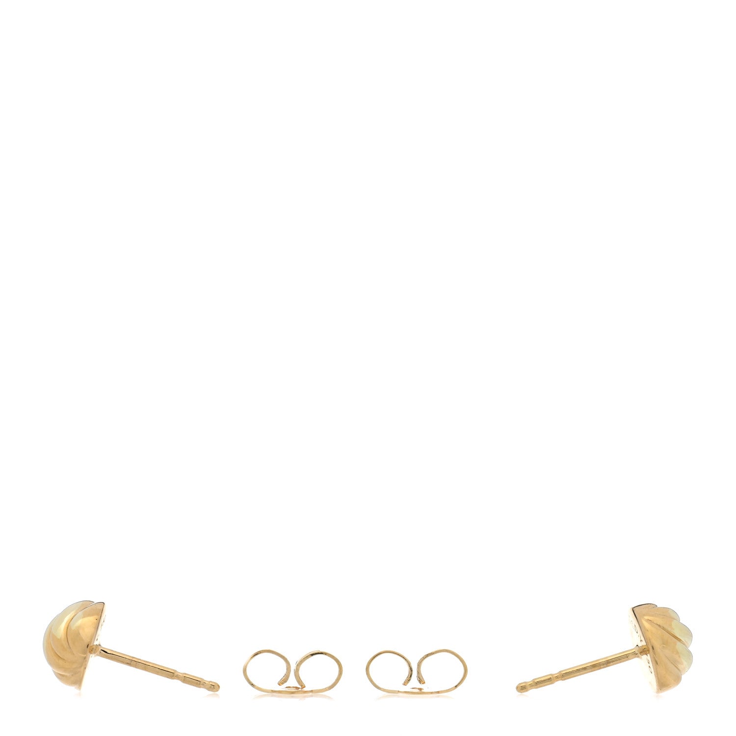 David Yurman 18K Yellow Gold 8mm Sculpted Cable Earrings 3 of 4