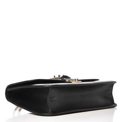 Valentino Garavani Vitello Medium Glam Lock Rockstud Flap Black 5 of 9