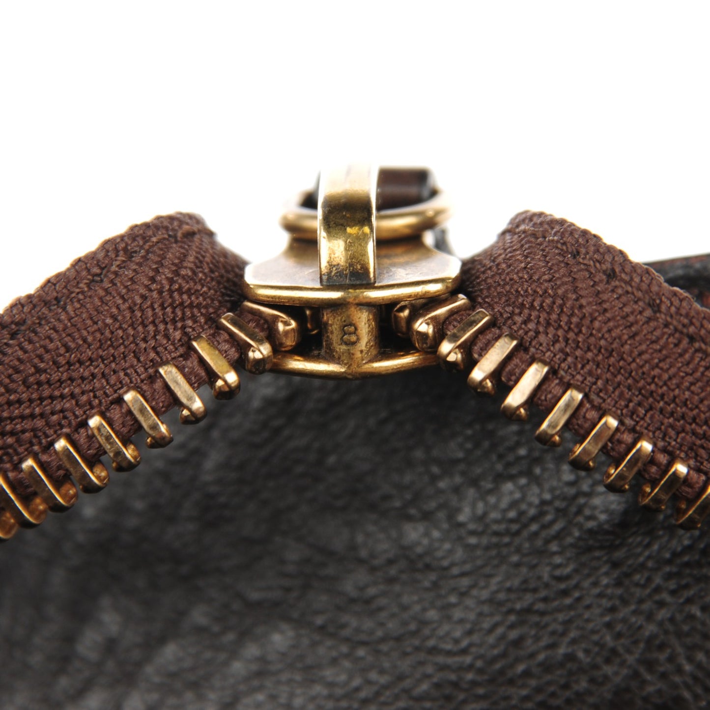 Pebbled Calfskin Mini Luggage Dark Brown