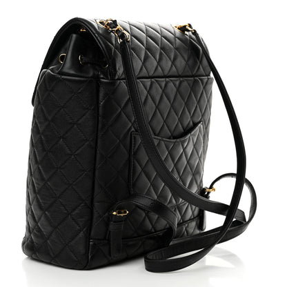 Chanel Calfskin Quilted Large Urban Spirit Backpack Black Black 2 of 13
