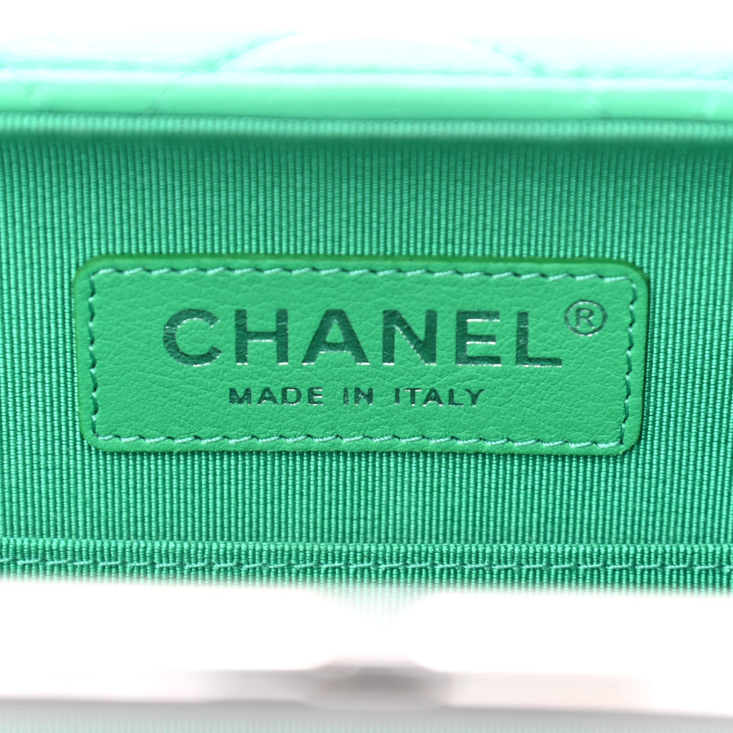 Chanel Quilted Lambskin Metal Bar Clutch Bag Green 5 of 8
