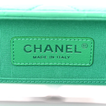 Chanel Quilted Lambskin Metal Bar Clutch Bag Green 5 of 8