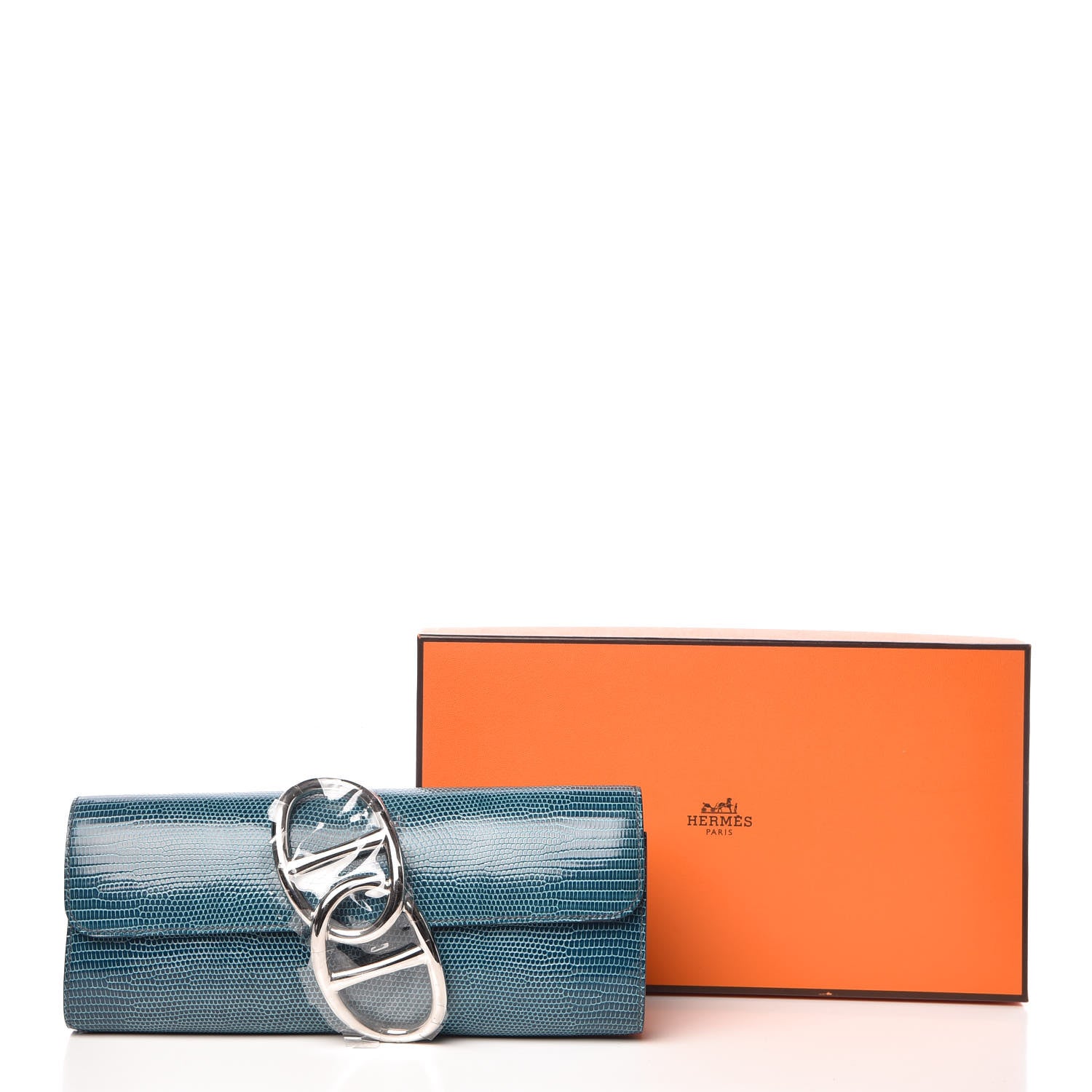 Hermes Lizard Egee Clutch Petrole 11 of 11