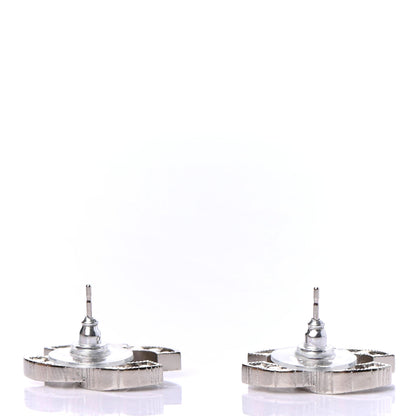 Chanel Crystal CC Earrings Silver 3 of 4