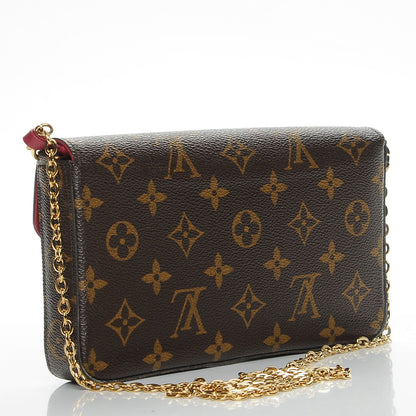 Louis Vuitton Monogram Pochette Felicie Chain Wallet Fuchsia 4 of 10