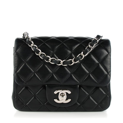 Chanel Lambskin Quilted Mini Square Flap Black 1 of 8
