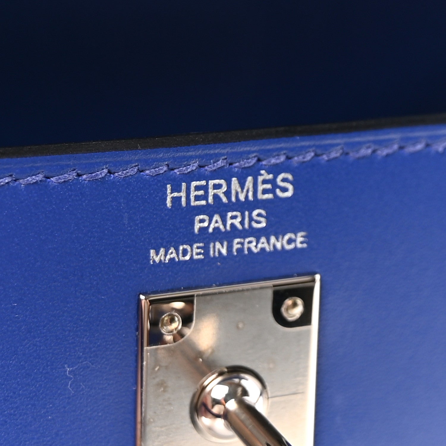 Hermes Box Kelly Sellier 25 Bleu Electrique 7 of 12
