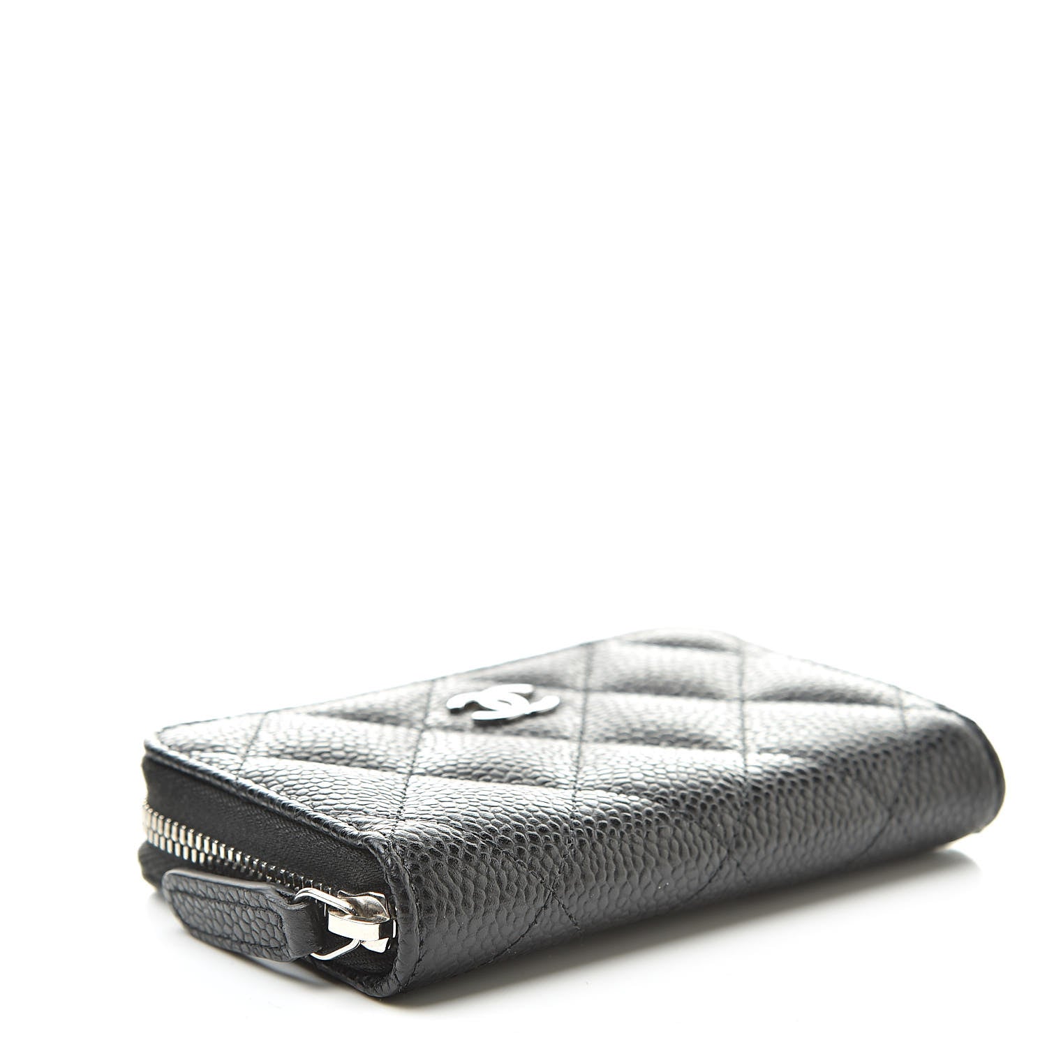 Chanel Caviar Quilted Zip Coin Purse Black 4 of 9