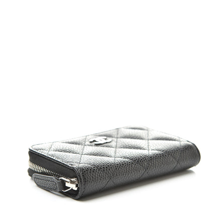 Chanel Caviar Quilted Zip Coin Purse Black 4 of 9