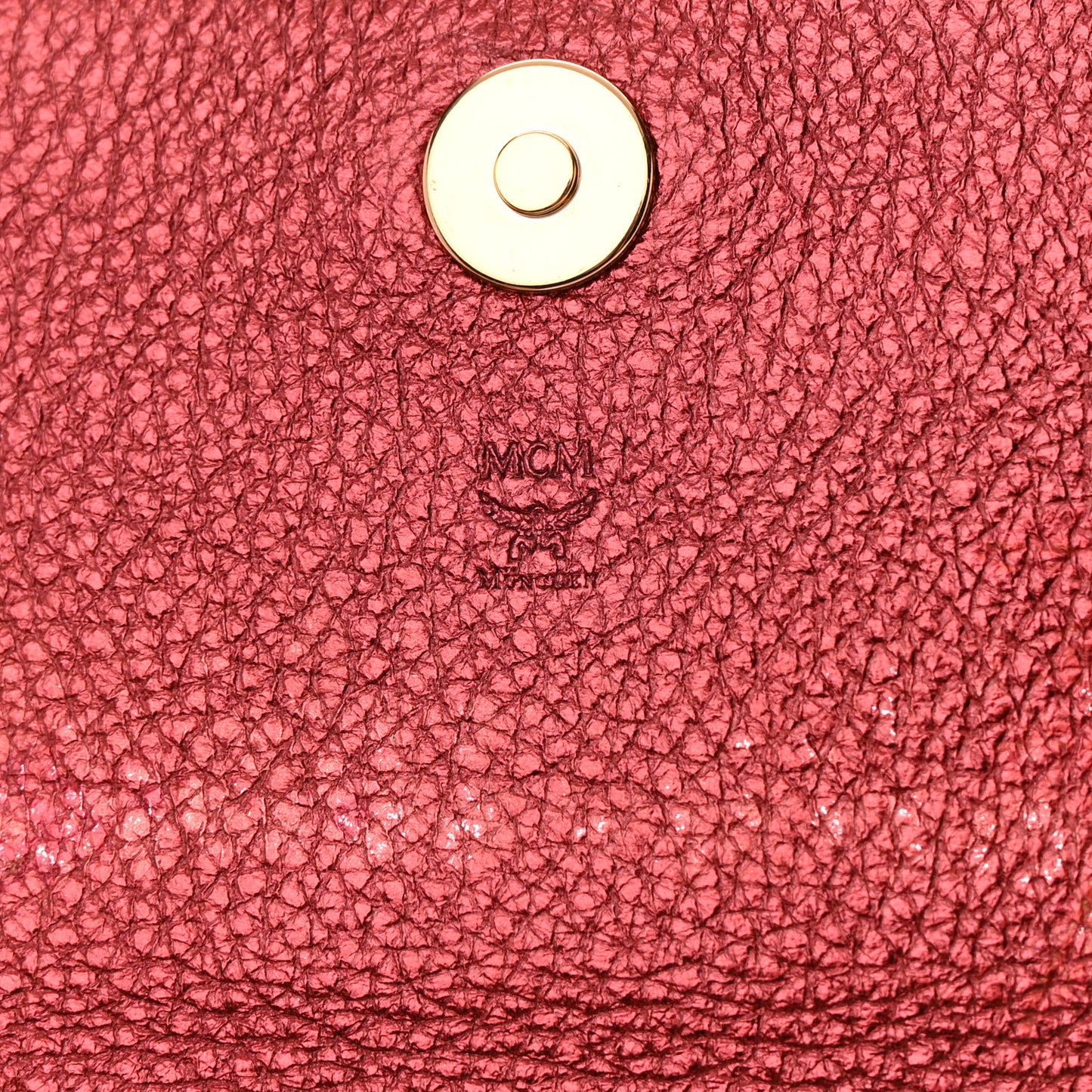 Metallic Calfskin Visetos Monogram Love Letter Crossbody Scooter Red