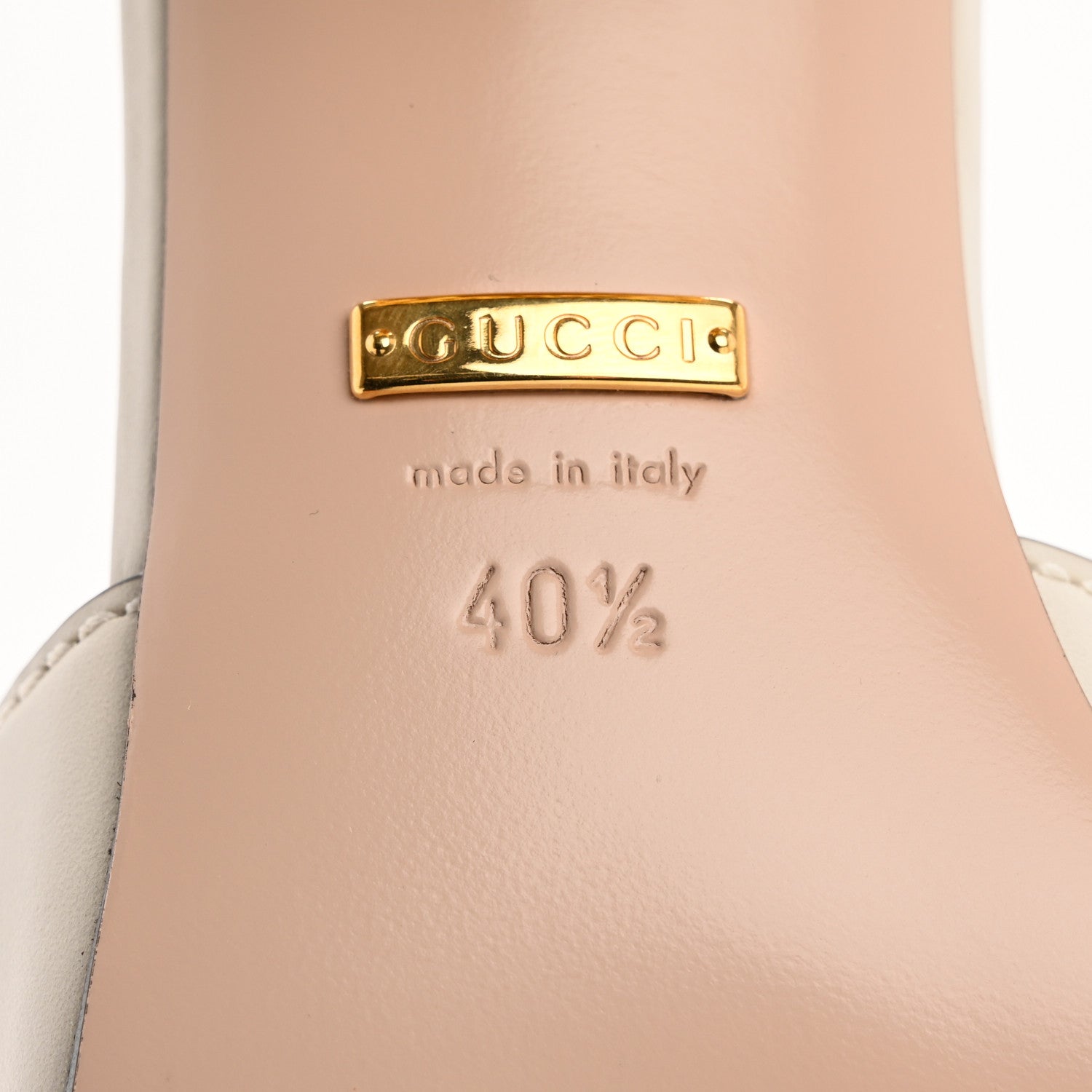 Gucci Cosmos Softy Calfskin Interlocking G Cut Out 55mm Slide Sandals 40.5 Mystic White 8 of 9