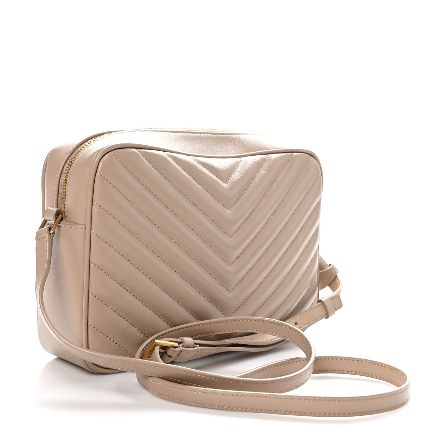 Calfskin Matelasse Monogram Lou Camera Bag Dark Beige